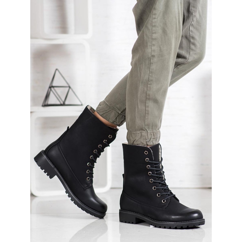 SHELOVET Cizme de drumeție cu coadă retractabilă negru 2