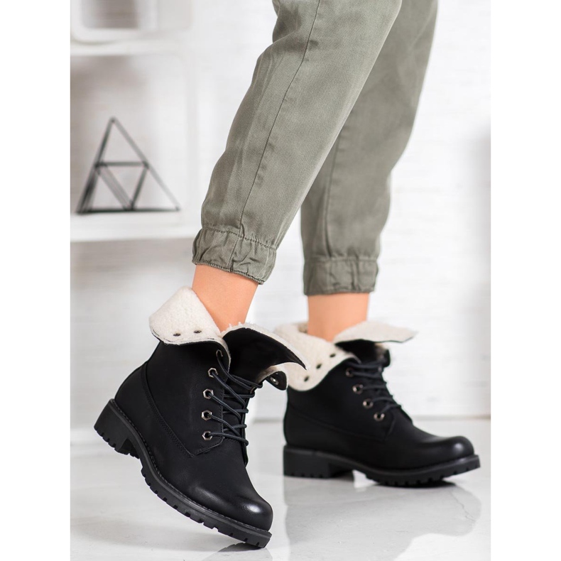 SHELOVET Cizme de drumeție cu coadă retractabilă negru 1