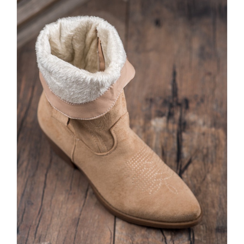 Seastar Cizme de cowboy slip-on cu model maro 1 Seastar Cizme de cowboy slip-on cu model maro 1