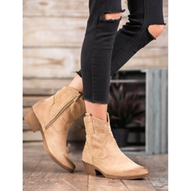 Seastar Cizme calde de cowboy pe tocuri înalte maro 1