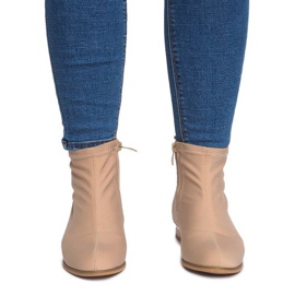 Cizme elegante din material 26003 Bej 1