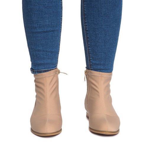 Cizme elegante din material 26003 Bej 1