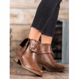 Kylie Cizme de cowboy cu partea superioară îndoită maro 2