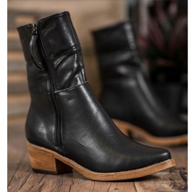 Kylie Cizme de cowboy cu partea superioară îndoită negru 1 Kylie Cizme de cowboy cu partea superioară îndoită negru 1