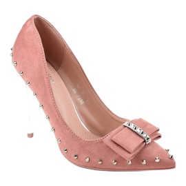 Pompă roz închis pe călcâiul NF-05 1