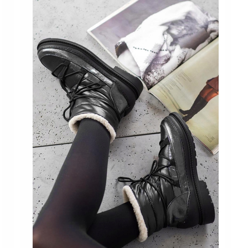 Vices Cizme de zăpadă textile negru 2