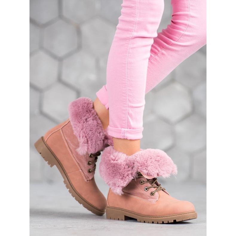 Vices Pink Trappers With Roll Up Shank roz 1