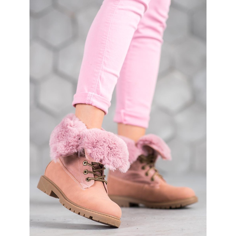 Vices Pink Trappers With Roll Up Shank roz 2