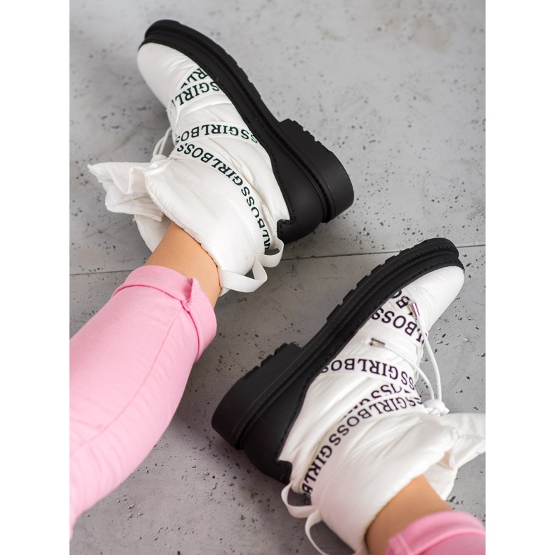 Vices Ghete de zăpadă Girl Boss alb 2