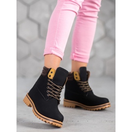 SHELOVET Cizme calde de drumeție pe platformă negru 2