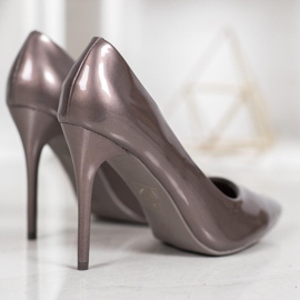 SHELOVET Pompele lăcuite gri 1