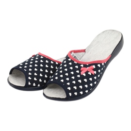 Pantofi de damă Befado inimi pu 254D099 alb roșu albastru marin 3