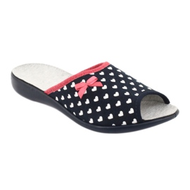 Pantofi de damă Befado inimi pu 254D099 alb roșu albastru marin 1