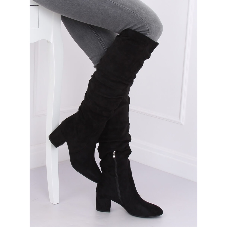 Cizme negre cu toc mic G-279 Negru 1