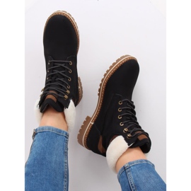 Cizme negre din lemn 185-PA Negru 2