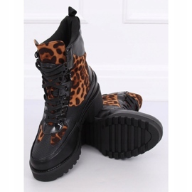 Încălțăminte cu talpă înaltă NS067 Leopard negru 4