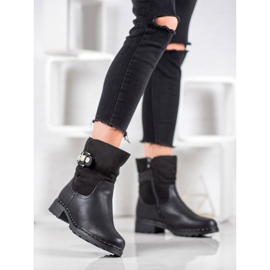 SHELOVET Muncitori calzi cu piele de oaie negru 1