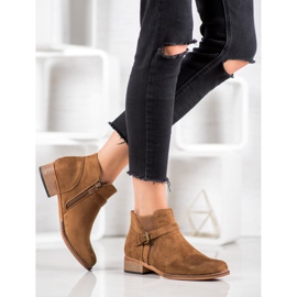 Clowse Cizme de cămilă cu cataramă maro 1