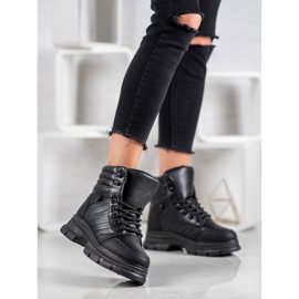 Yes Mile Adidași negri pe platformă negru 1