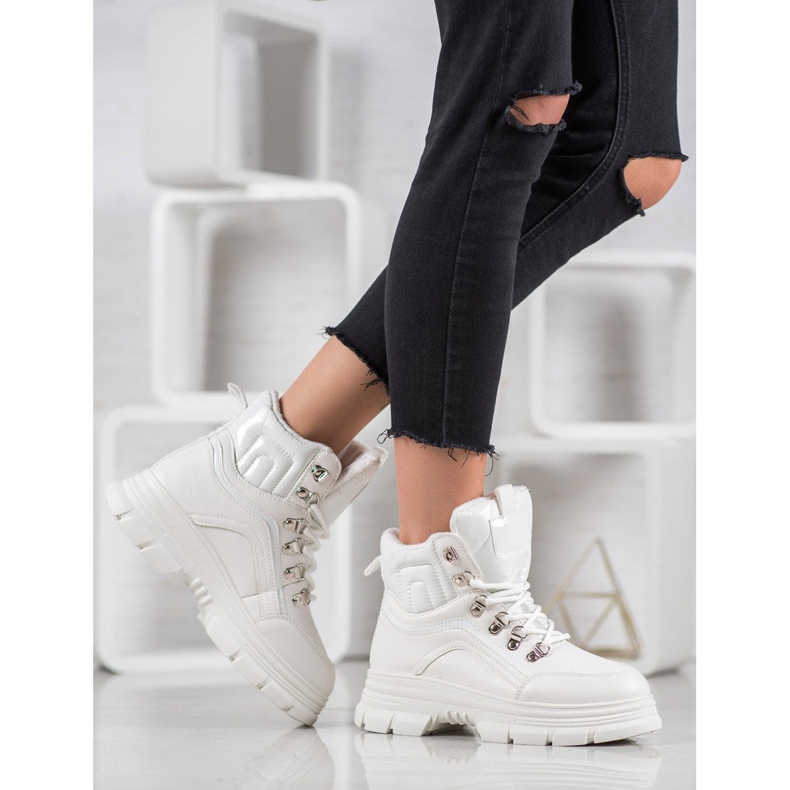 SHELOVET Adidași calzi alb 1