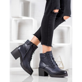 Super Mode Cizme confortabile din piele ecologică albastru 1