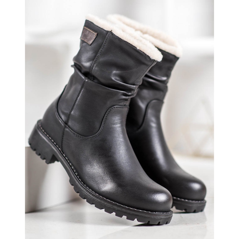 SHELOVET Muncitorii cu pantofi înfășurați negru 2