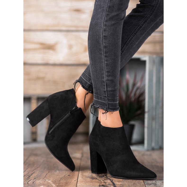 Marquiz Cizme sexy cu fermoar negru 1