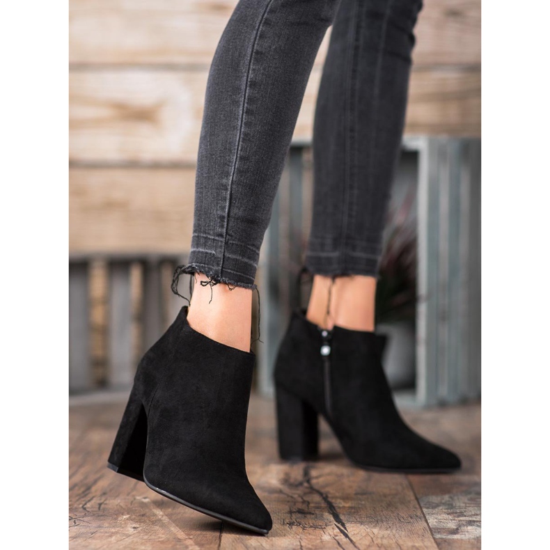 Marquiz Cizme sexy cu fermoar negru 2