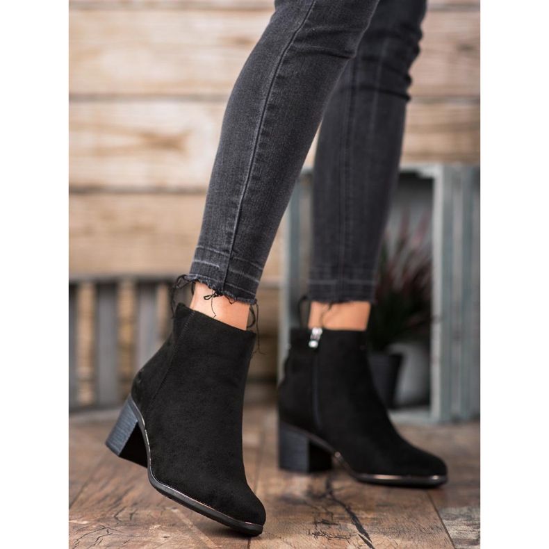 Super Me Cizme calde pe tocuri înalte negru 2