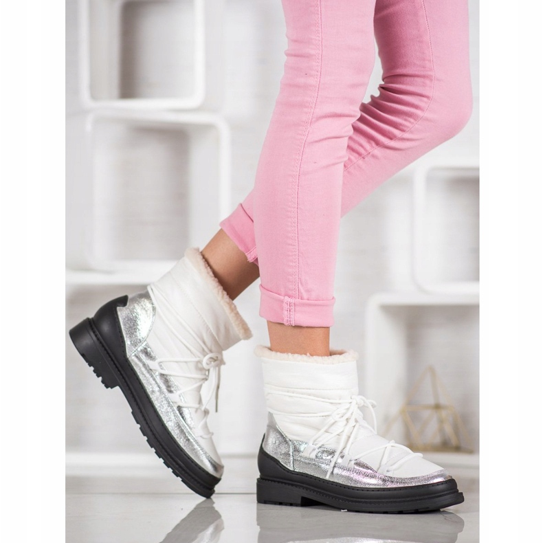 Cizme de zăpadă textile VICES alb 1