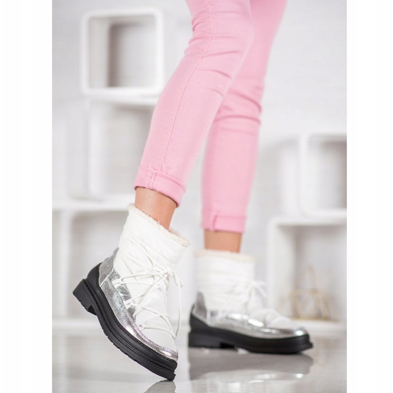 Cizme de zăpadă textile VICES alb 2