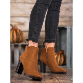 Super Me Cizme din piele de căprioară la modă maro 1 Super Me Cizme din piele de căprioară la modă maro 1