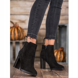 Super Me Cizme la modă cu toc înalt negru 1 Super Me Cizme la modă cu toc înalt negru 1