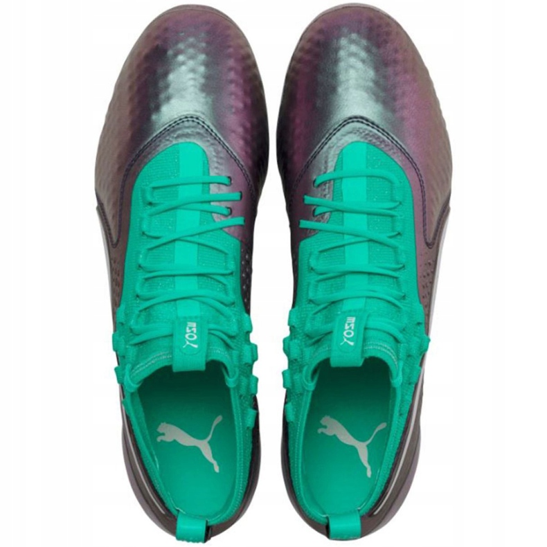Ghete de fotbal Puma One 1 Il Lth Fg Ag M 104925 01 roșu verde 1