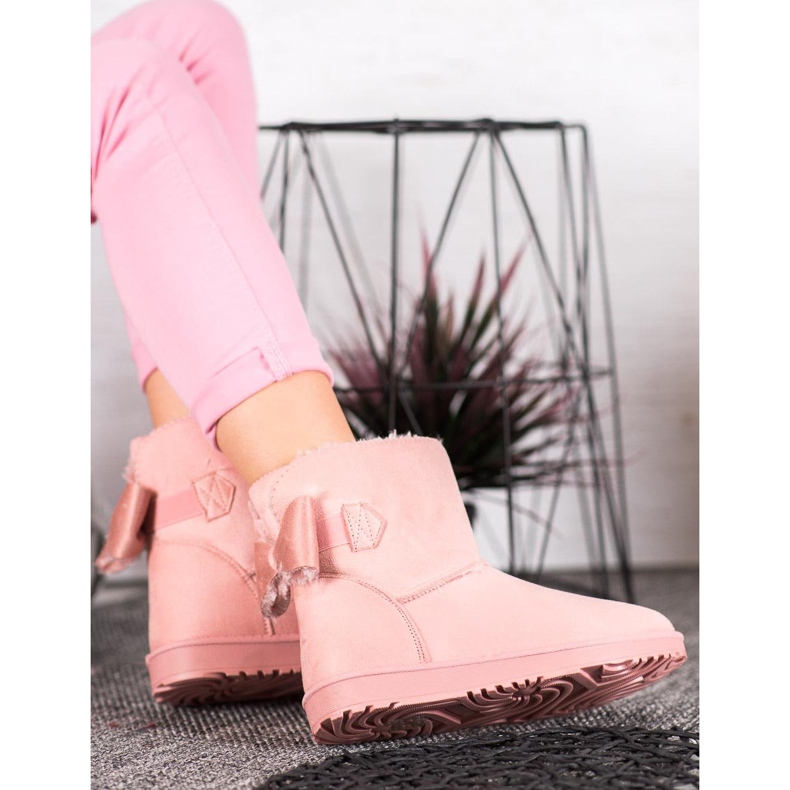 SHELOVET Pulbere Mukluki cu arc roz 2