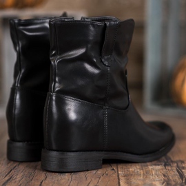 Ideal Shoes Cizme de cowboy cu piele ecologică negru 1