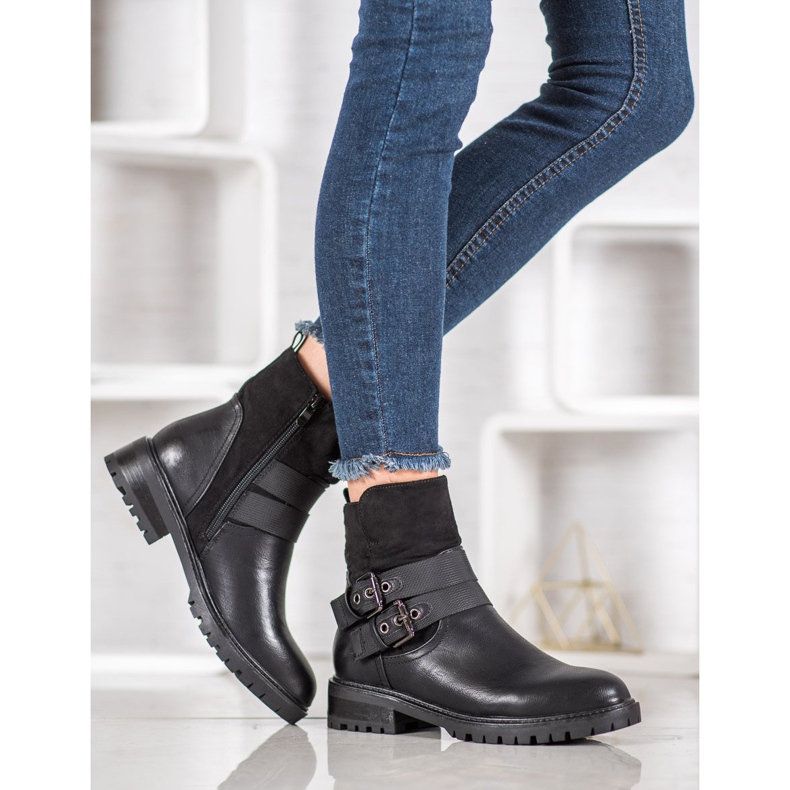 Erynn Muncitori cu cataramă negru 1