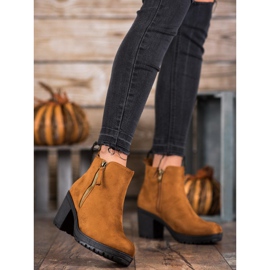 SHELOVET Cizme confortabile pe platformă maro 1