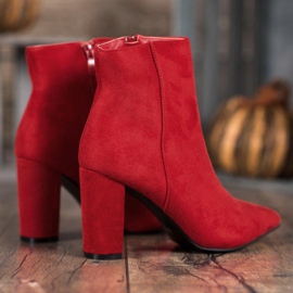 Super Me Cizme sexy cu toc înalt roșu 1 Super Me Cizme sexy cu toc înalt roșu 1