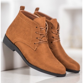 Goodin Cizme confortabile din piele de căprioară maro 1