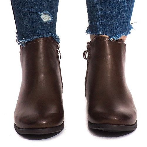 Cizme calde J606 Camel maro 1