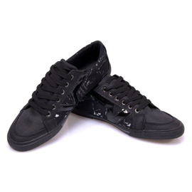 Adidași din material A961 negru 1