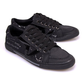Adidași din material A961 negru 2