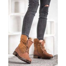 SHELOVET Cizme maro cu piele de oaie 1