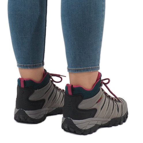 Pantofi de trekking dama gri FS302-33 negru 2