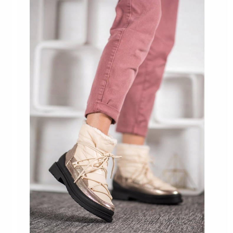 Cizme de zăpadă textile VICES de aur 1