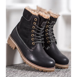 SHELOVET Laced Black Trappers negru 2