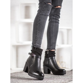 SHELOVET Cizme negre cu cataramă negru 1