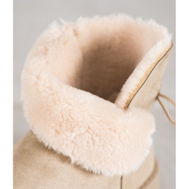 SHELOVET Mukluki cu floare maro 2