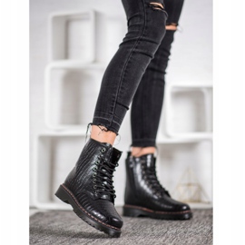 SHELOVET Muncitori negri cu piele ecologică negru 1